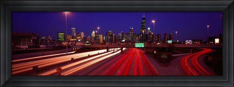 Framed Kennedy Expressway Chicago IL USA Print