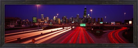 Framed Kennedy Expressway Chicago IL USA Print