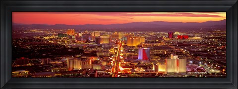 Framed Aerial Las Vegas NV USA Print