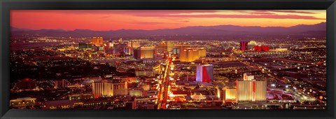 Framed Aerial Las Vegas NV USA Print