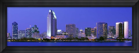Framed Skyline, San Diego, California, USA Print