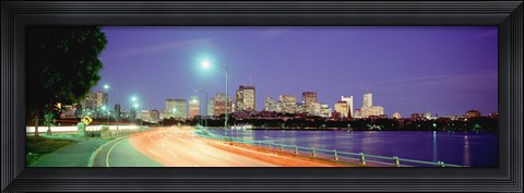 Framed USA, Massachusetts, Boston, Highway along Charles River Print