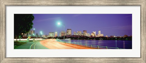 Framed USA, Massachusetts, Boston, Highway along Charles River Print