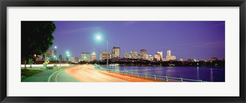 Framed USA, Massachusetts, Boston, Highway along Charles River Print