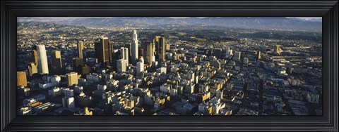 Framed Aerial View of Los Angeles, California Print