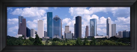Framed Skyscrapers in a city, Houston, Texas, USA Print