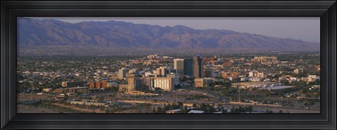 Framed High angle view of a cityscape, Tucson, Arizona, USA Print
