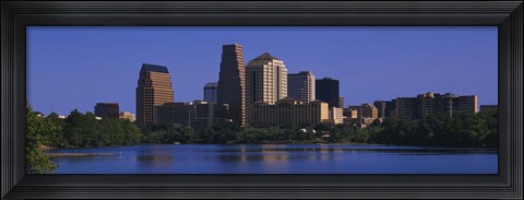 Framed Skyscrapers at the waterfront, Austin, Texas, USA Print