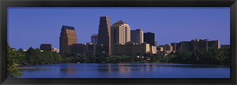 Framed Skyscrapers at the waterfront, Austin, Texas, USA Print