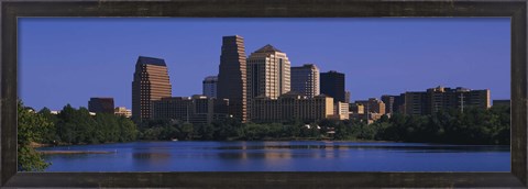 Framed Skyscrapers at the waterfront, Austin, Texas, USA Print