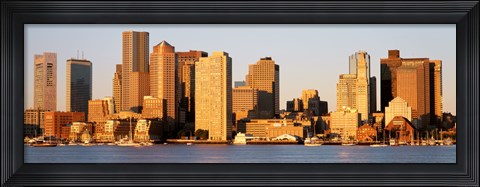 Framed Sunrise, Skyline, Boston, Massachusetts, USA Print