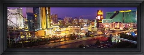 Framed MGM Grand and Roller Coaster, Las Vegas Print