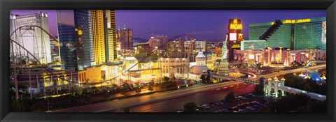 Framed MGM Grand and Roller Coaster, Las Vegas Print