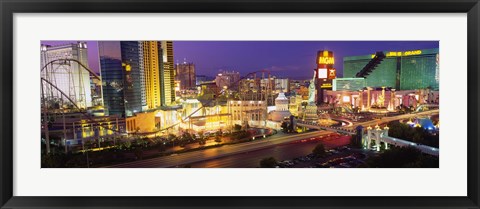 Framed MGM Grand and Roller Coaster, Las Vegas Print