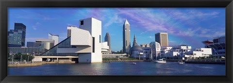 Framed Cleveland, Ohio Skyline from the Waterfront Print