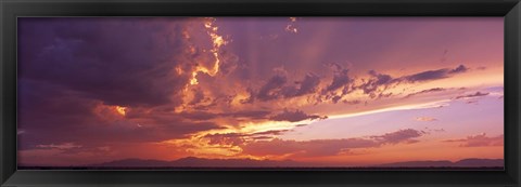 Framed Low angle view of clouds at sunset, Phoenix, Arizona, USA Print