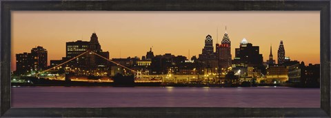 Framed Buildings at the waterfront, Philadelphia, Pennsylvania, USA Print