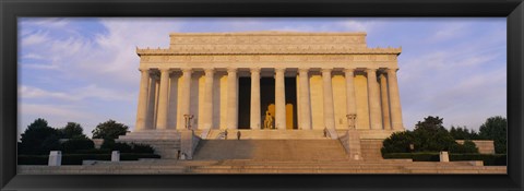 Framed Facade of a memorial building, Lincoln Memorial, Washington DC, USA Print