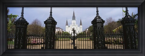 Framed Facade of a church, St. Louis Cathedral, New Orleans, Louisiana, USA Print