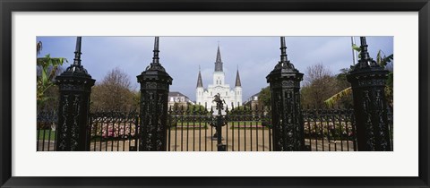 Framed Facade of a church, St. Louis Cathedral, New Orleans, Louisiana, USA Print