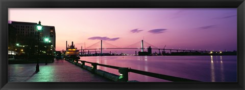 Framed Bridge across a river, Savannah River, Atlanta, Georgia, USA Print