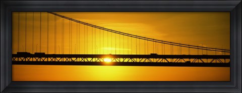 Framed Sunrise Bay Bridge San Francisco CA USA Print