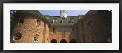 Framed Low angle view of a government building, Capitol Building, Colonial Williamsburg, Virginia, USA Print