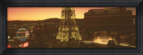 Framed Paris Hotel and Eiffel Tower, Las Vegas Print