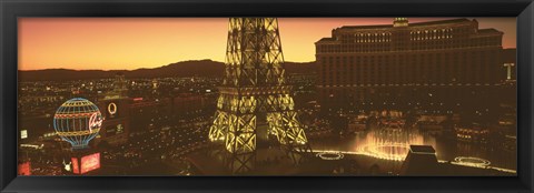 Framed Paris Hotel and Eiffel Tower, Las Vegas Print