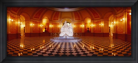 Framed Statue surrounded by a railing in a building, California State Capitol Building, Sacramento, California, USA Print