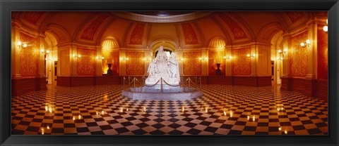 Framed Statue surrounded by a railing in a building, California State Capitol Building, Sacramento, California, USA Print