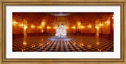 Framed Statue surrounded by a railing in a building, California State Capitol Building, Sacramento, California, USA Print