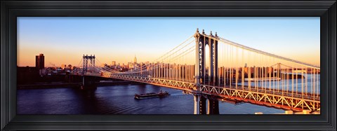 Framed Manhattan Bridge, NYC, New York City, New York State, USA Print
