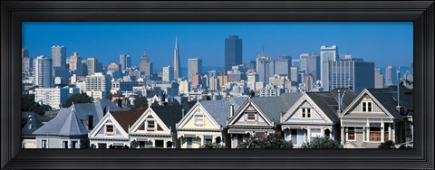 Framed Victorian houses Steiner Street San Francisco CA USA Print