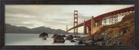 Framed Low angel view of Golden Gate Bridge Print