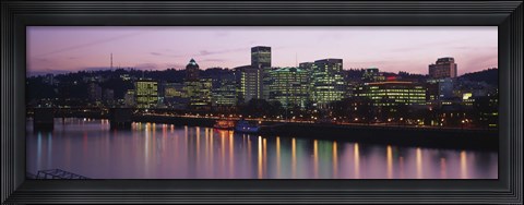 Framed Buildings at Night, Portland, Oregon Print