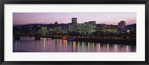 Framed Buildings at Night, Portland, Oregon Print