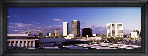 Framed USA, Arizona, Phoenix, Skyline at dawn Print