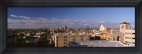 Framed USA, Arizona, Phoenix, Aerial view of the buildings Print