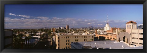 Framed USA, Arizona, Phoenix, Aerial view of the buildings Print