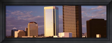 Framed USA, Arizona, Phoenix, Cloudscape over a city Print