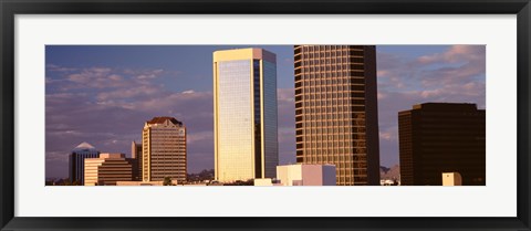 Framed USA, Arizona, Phoenix, Cloudscape over a city Print