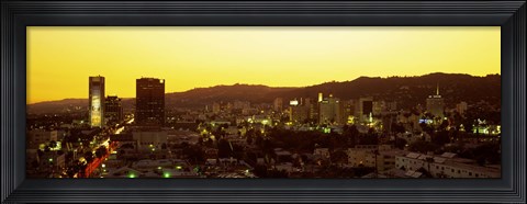 Framed Hollywood Hills, Hollywood, California, USA Print