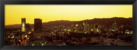 Framed Hollywood Hills, Hollywood, California, USA Print