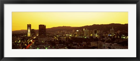 Framed Hollywood Hills, Hollywood, California, USA Print