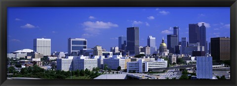 Framed Atlanta, Georgia (bright blue sky) Print