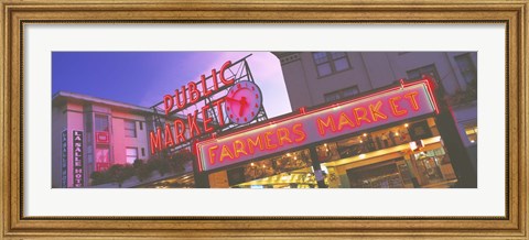 Framed Public Market Seattle WA USA Print
