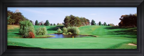 Framed Pond at a golf course, Baltimore Country Club, Baltimore, Maryland, USA Print