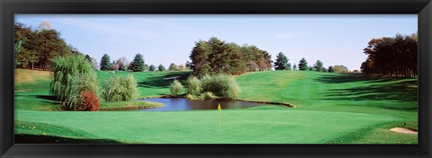 Framed Pond at a golf course, Baltimore Country Club, Baltimore, Maryland, USA Print