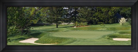 Framed Sand traps on the golf course at Baltimore Country Club, Baltimore Print